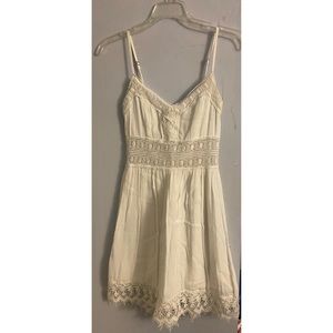 white adjustable strap dress